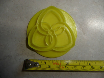 Three 3 Petal Flower Quilt Pattern Celtic Knot Cookie Stamp Embosser USA PR4453