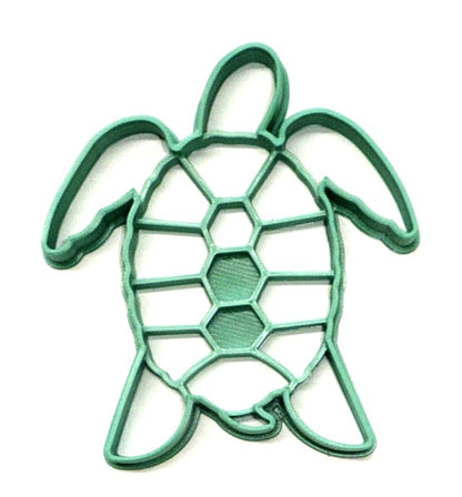 6x Sea Turtle Detail Fondant Cutter Cupcake Topper 1.75 IN USA FD4458