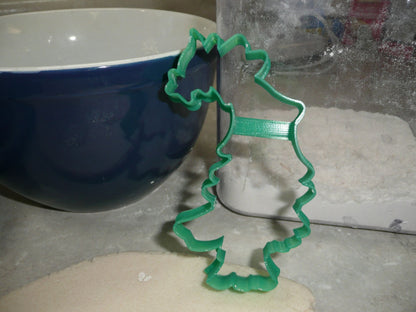 Grinch Whoville Leaning Christmas Tree Outline Cookie Cutter USA PR4514