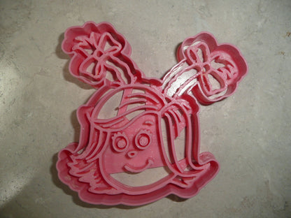 6x Cindy Lou Who Grinch Fondant Cutter Cupcake Topper 1.75 IN USA FD4521
