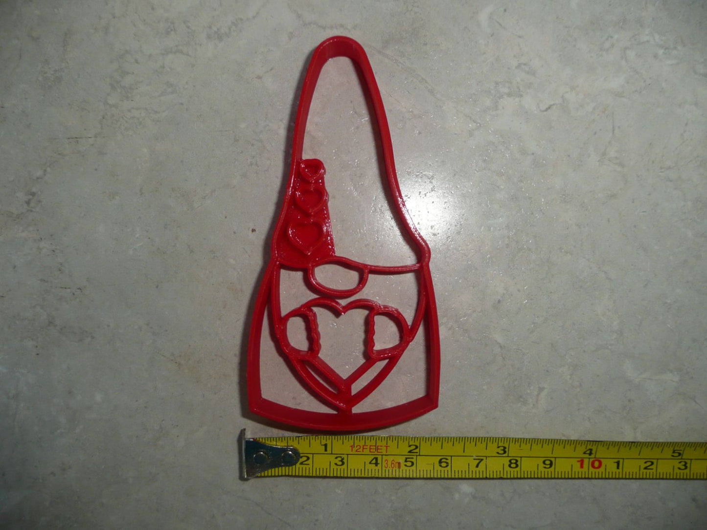 Gnome Boy Holding Heart Garden Sweetheart Cookie Cutter Made In USA PR4530