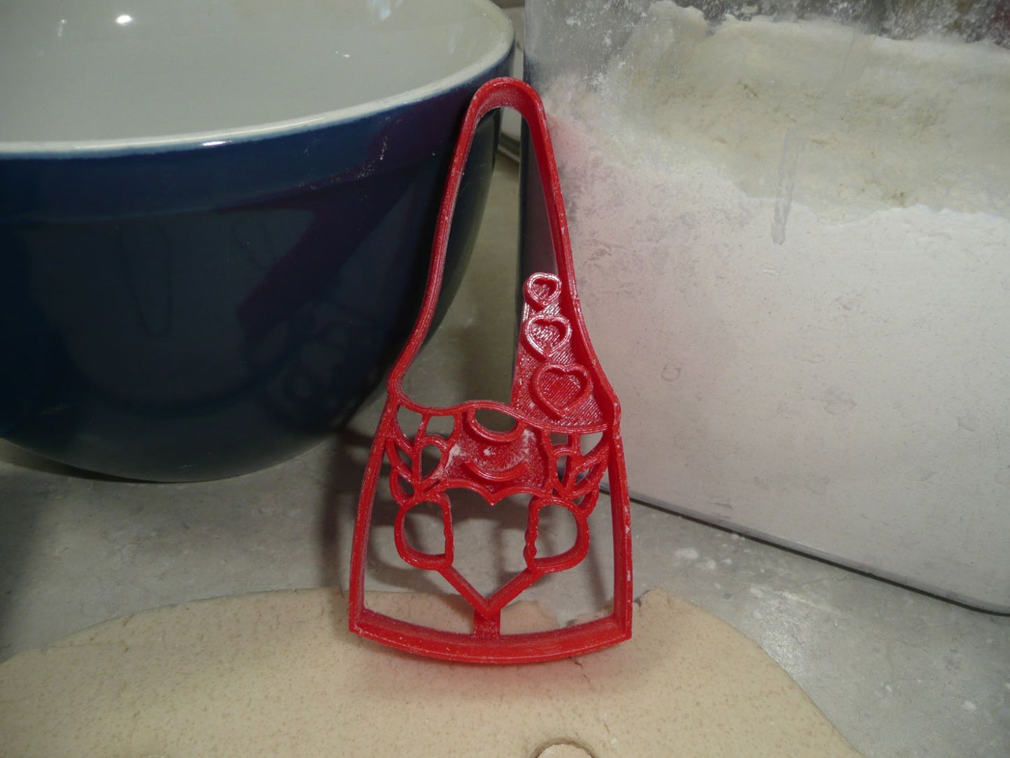 Gnome Girl Holding Heart Garden Sweetheart Cookie Cutter Made In USA PR4531
