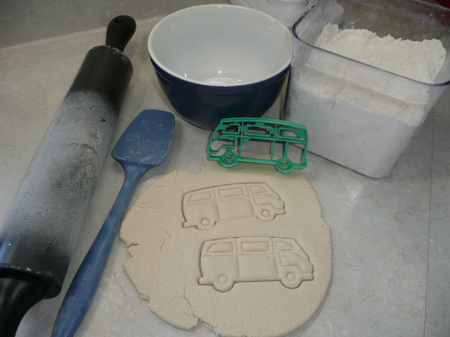 VW Vintage Van Hippie Style Bus Side View Cookie Cutter Made In USA PR4536