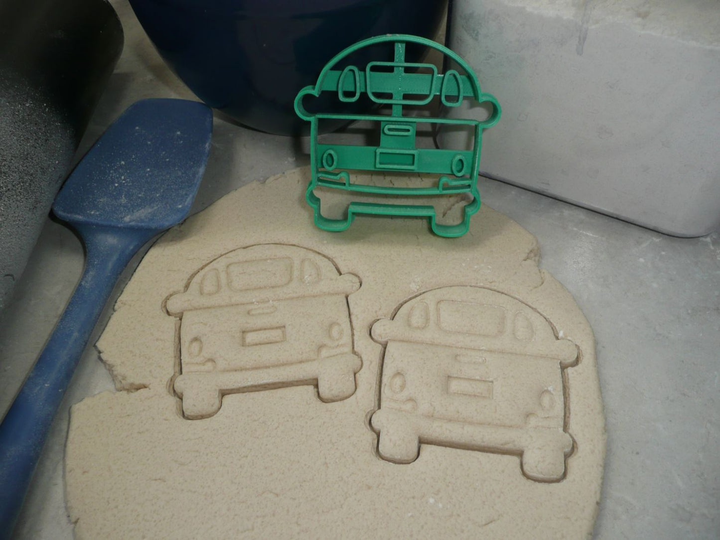 VW Vintage Van Hippie Style Bus Back Rear View Cookie Cutter Made In USA PR4537