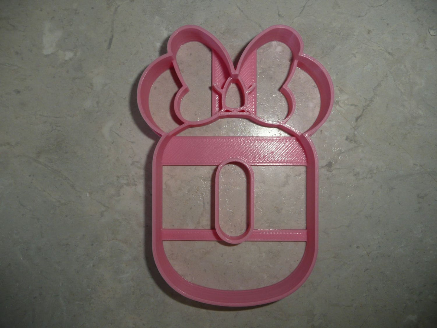 Minnie Mouse Themed Number Zero 0 Detailed Cookie Cutter Made In USA PR4550