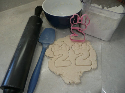 Minnie Mouse Themed Number Two 2 Detailed Cookie Cutter Made In USA PR4552