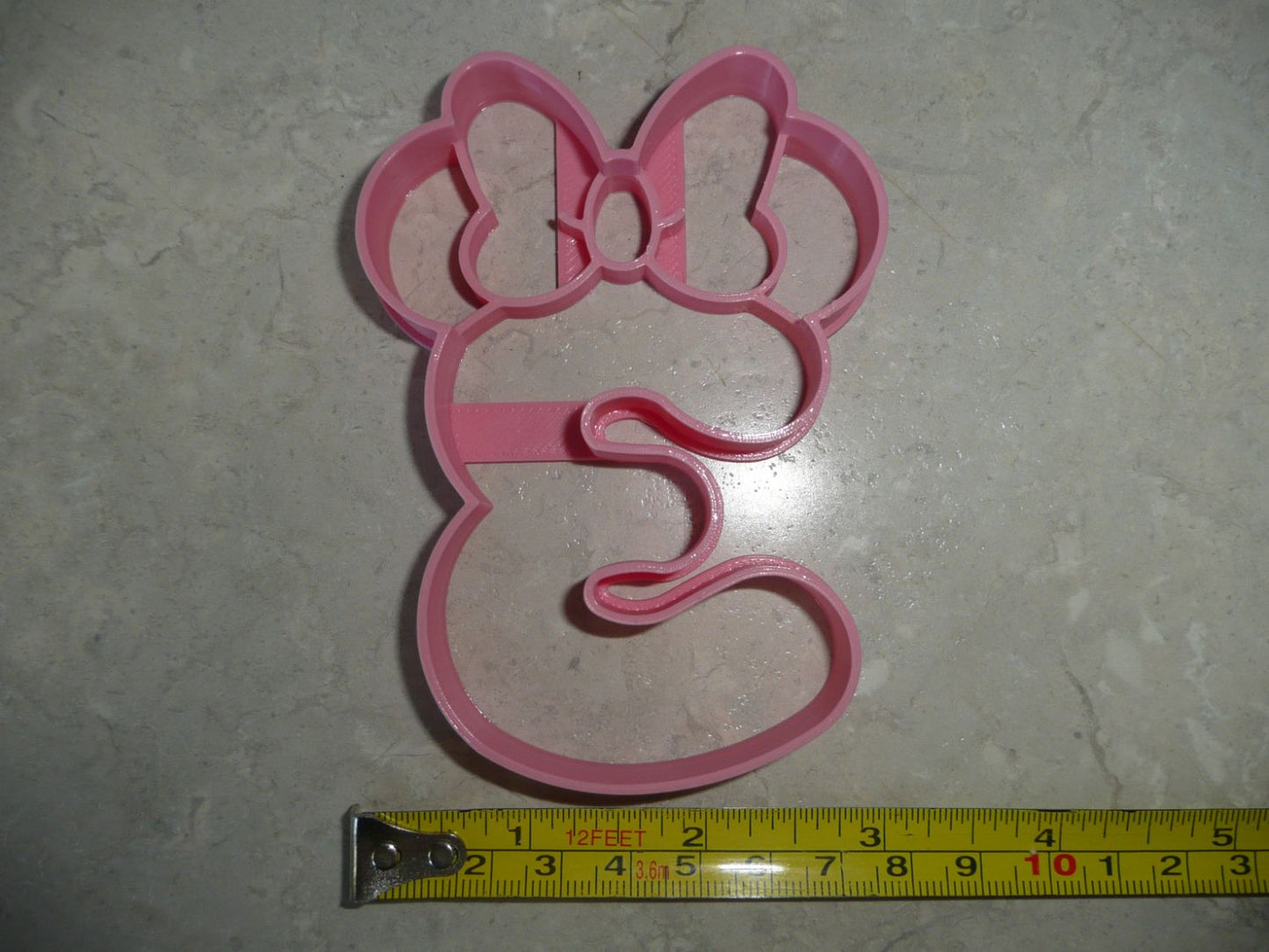 Minnie Mouse Themed Number Three 3 Detailed Cookie Cutter Made In USA PR4553