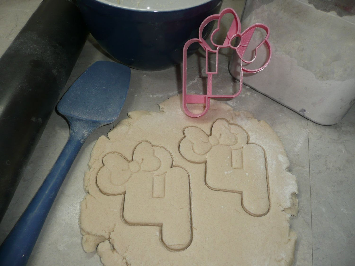 Minnie Mouse Themed Number Four 4 Detailed Cookie Cutter Made In USA PR4554