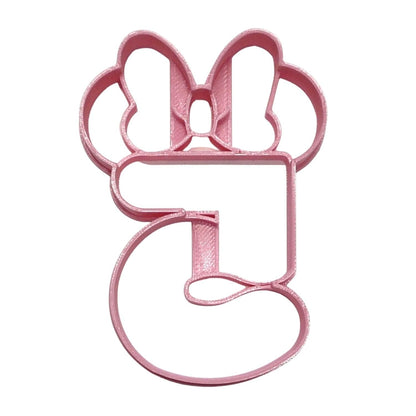 Minnie Mouse Themed Number Five 5 Detailed Cookie Cutter Made In USA PR4555