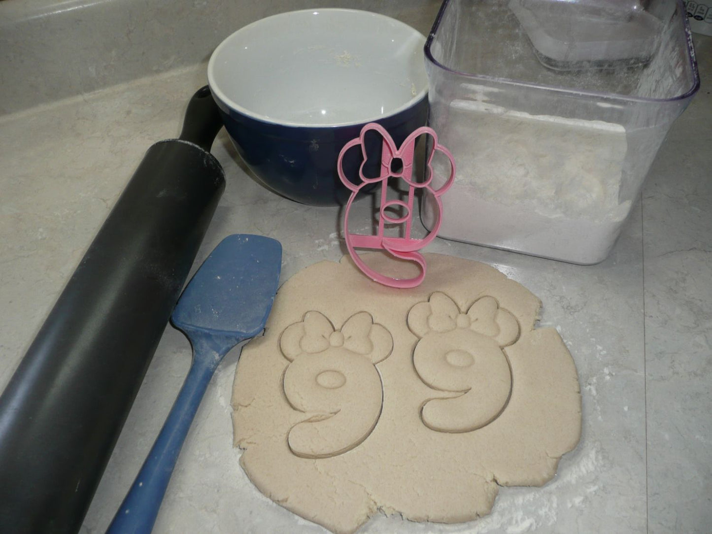 Minnie Mouse Themed Number Nine 9 Detailed Cookie Cutter Made In USA PR4559