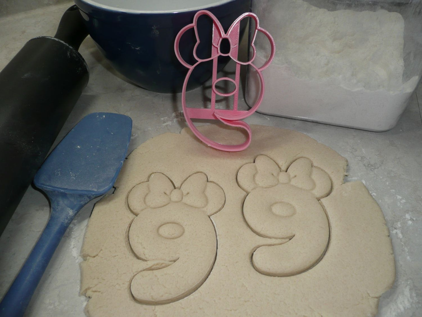 Minnie Mouse Themed Number Nine 9 Detailed Cookie Cutter Made In USA PR4559