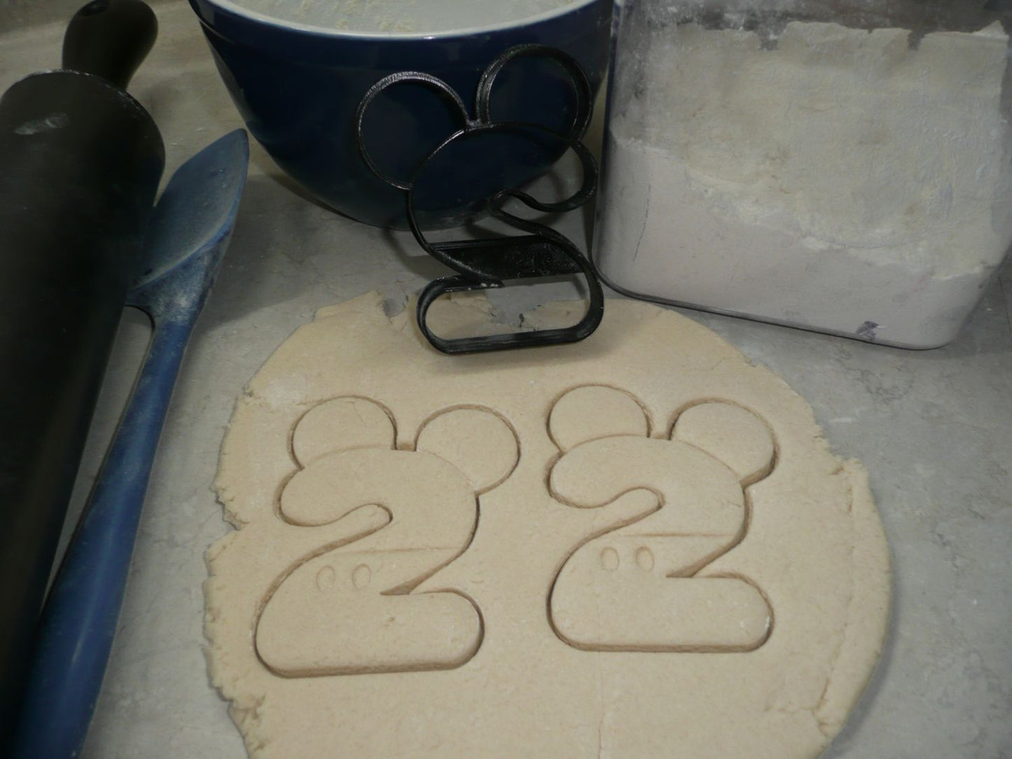 Mickey Mouse Themed Number Two 2 Detailed Cookie Cutter Made In USA PR4562