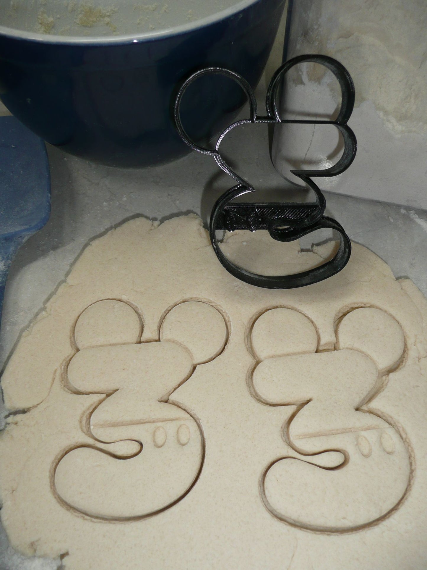 Mickey Mouse Themed Number Three 3 Detailed Cookie Cutter Made In USA PR4563