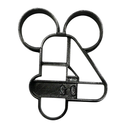 Mickey Mouse Themed Number Four 4 Detailed Cookie Cutter Made In USA PR4564