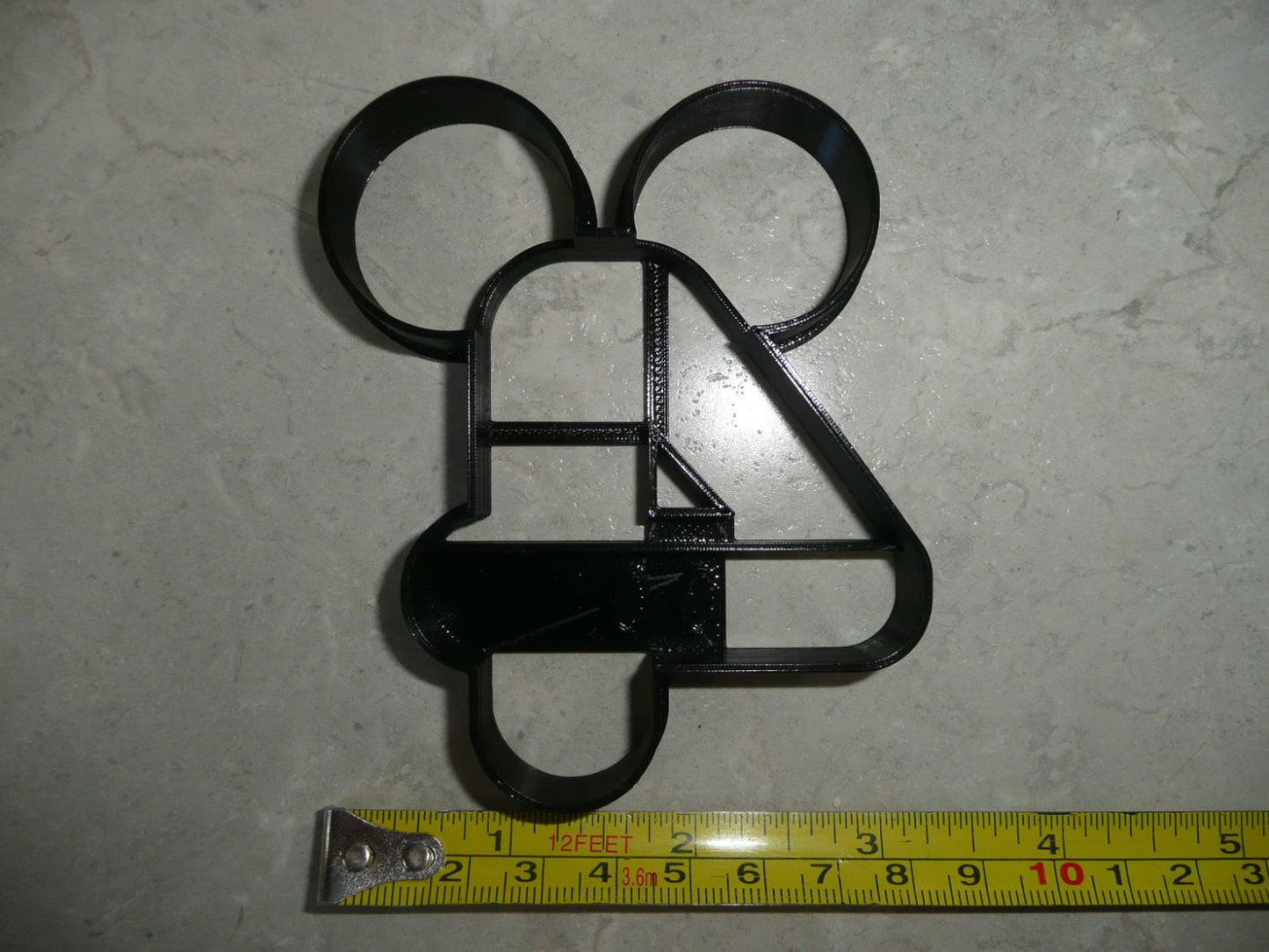 Mickey Mouse Themed Number Four 4 Detailed Cookie Cutter Made In USA PR4564