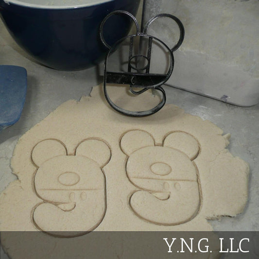 Mickey Mouse Themed Number Nine 9 Detailed Cookie Cutter Made In USA PR4569