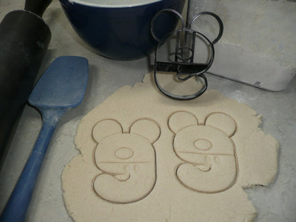 Mickey Mouse Themed Number Nine 9 Detailed Cookie Cutter Made In USA PR4569