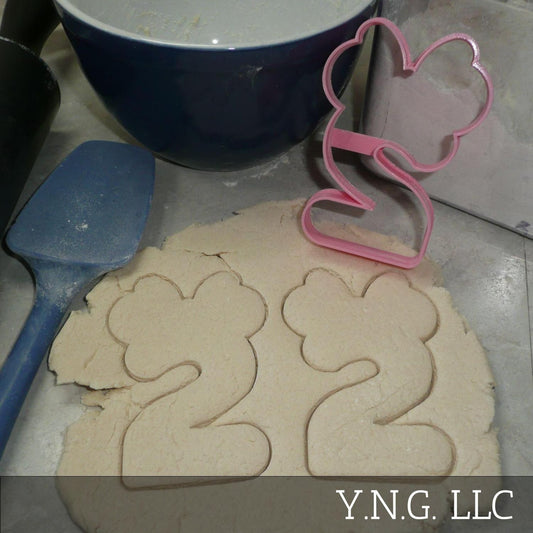 Minnie Mouse Themed Number Two 2 Outline Cookie Cutter Made In USA PR4572