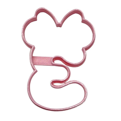 Minnie Mouse Themed Number Three 3 Outline Cookie Cutter Made In USA PR4573