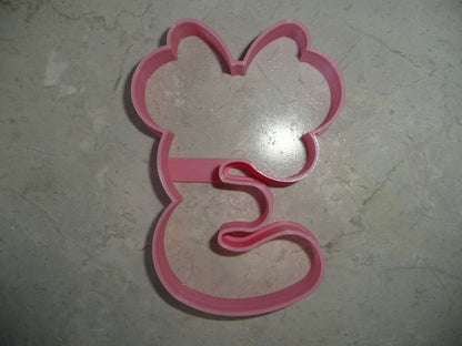 Minnie Mouse Themed Number Three 3 Outline Cookie Cutter Made In USA PR4573