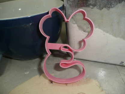 Minnie Mouse Themed Number Three 3 Outline Cookie Cutter Made In USA PR4573