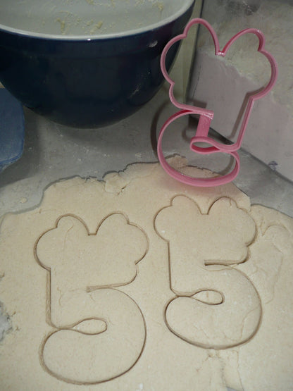 Minnie Mouse Themed Number Five 5 Outline Cookie Cutter Made In USA PR4575