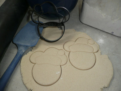 Mickey Mouse Themed Santa Claus Face Detailed Cookie Cutter Made In USA PR4593