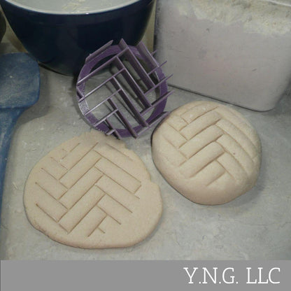 Herringbone Pattern Concha Cutter Mexican Sweet Bread Stamp USA Made PR4630