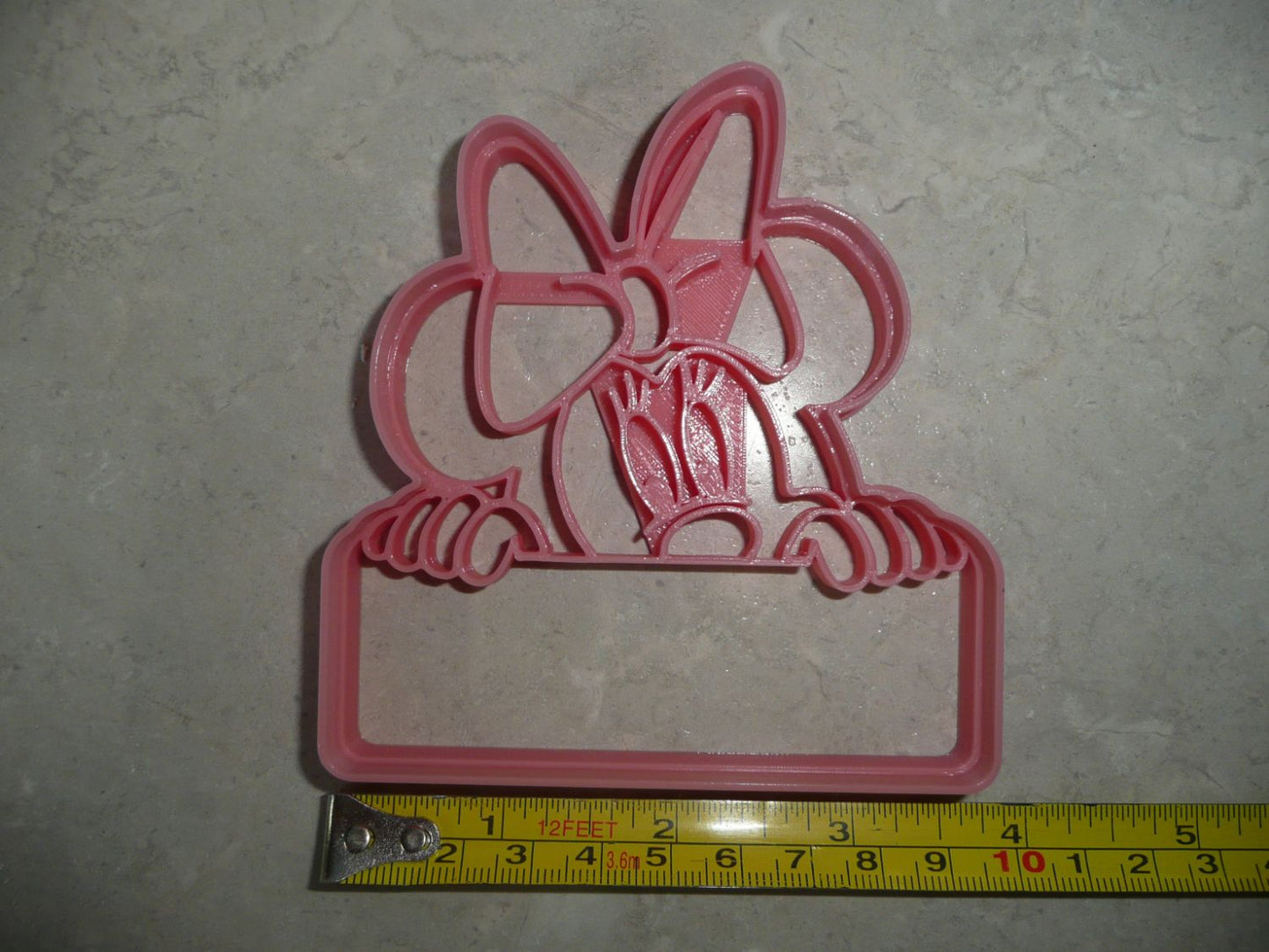 Minnie Mouse Themed Peek A Boo Banner Detailed Cookie Cutter Made In USA PR4653