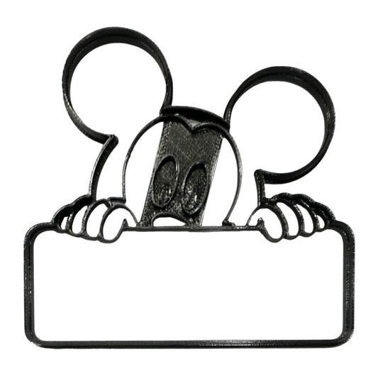6x Mickey Peek A Boo Banner Fondant Cutter Cupcake Topper 1.75 IN USA FD4654