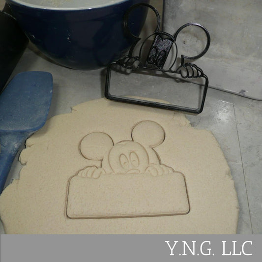 Mickey Mouse Themed Peek A Boo Banner Detailed Cookie Cutter Made In USA PR4654