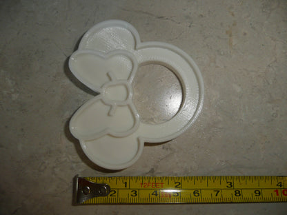 Minnie Mouse Themed White Napkin Ring Holders Set Of 4 Made In USA PR4813