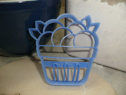 Blueberry Basket Berry Picking Summer Cookie Cutter USA Made PR4816