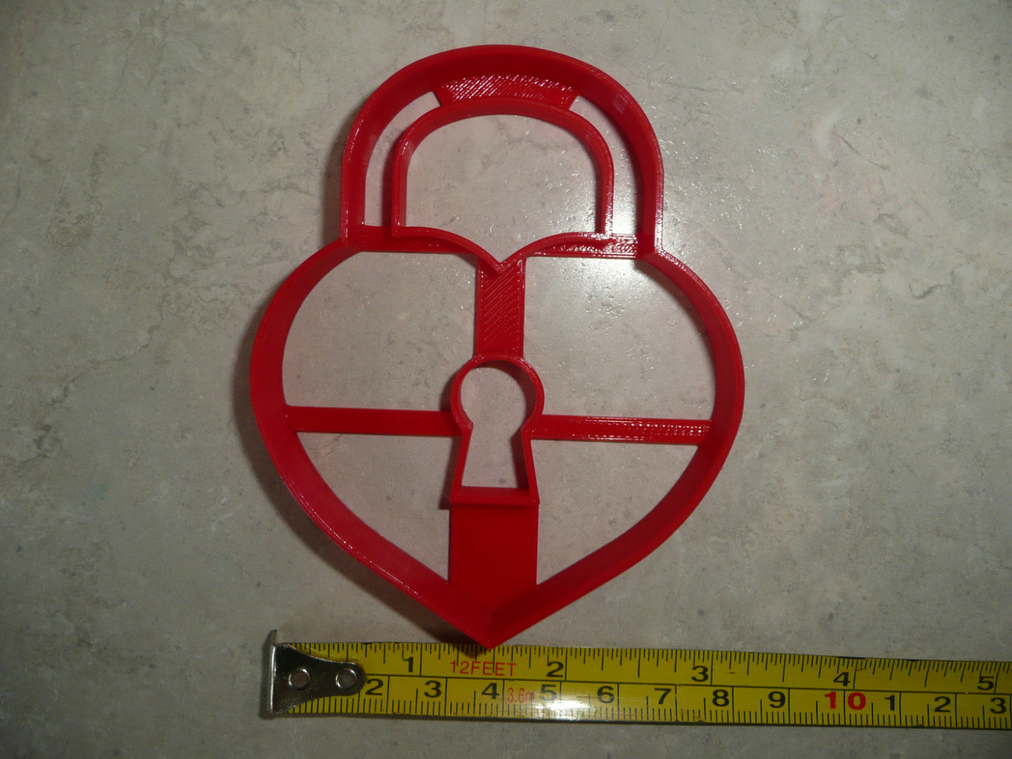 Heart Shaped Key Padlock Valentine Cookie Cutter Made in USA PR4822