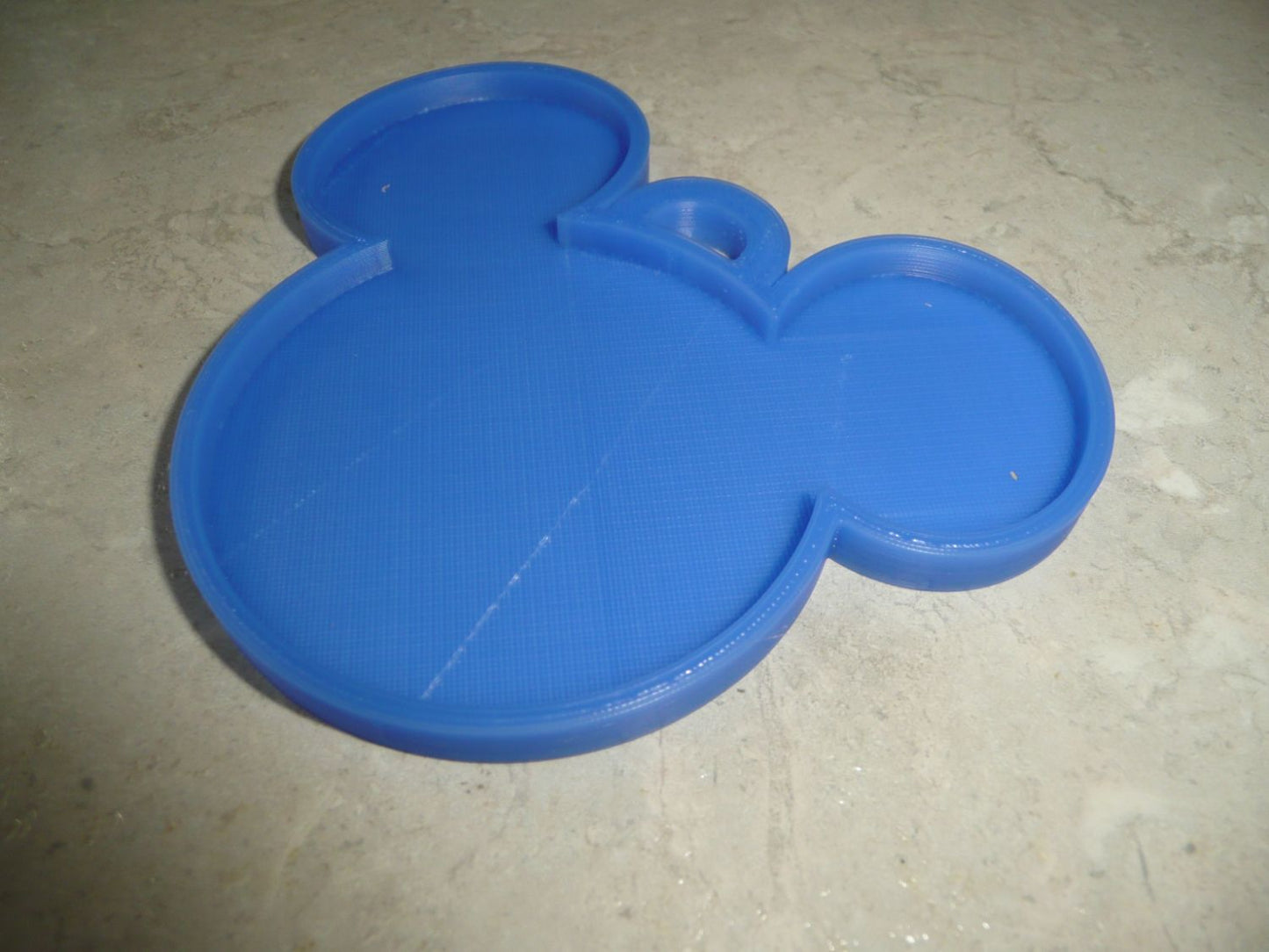 Mickey Mouse Face Ears Shape Blue Christmas Ornament Made In USA PR4863