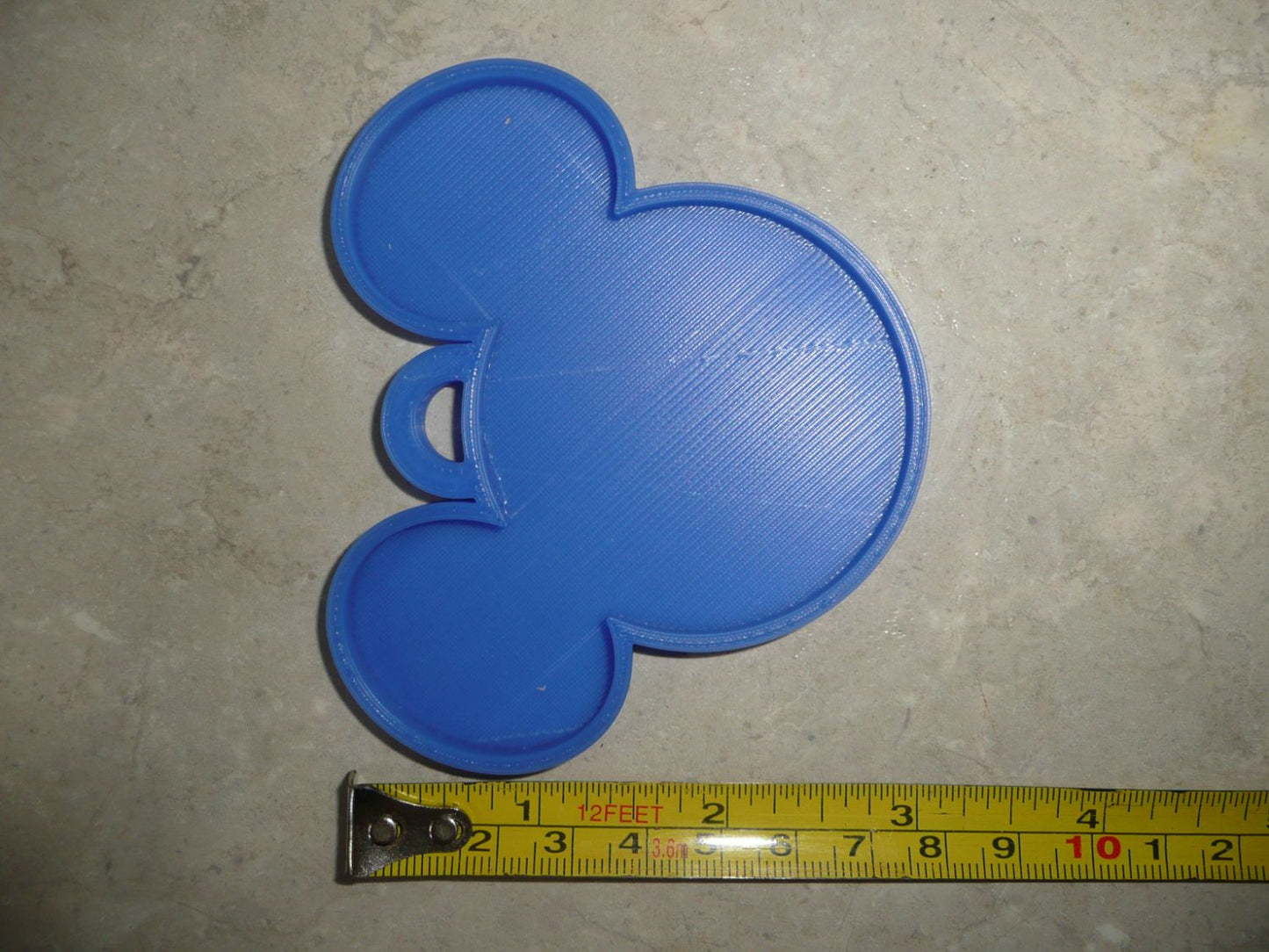 Mickey Mouse Face Ears Shape Blue Christmas Ornament Made In USA PR4863