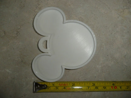 Mickey Mouse Face Ears Shape White Christmas Ornament Made In USA PR4872