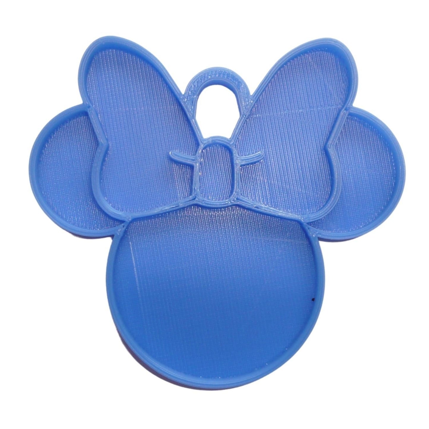 Minnie Mouse Face Ears Shape Blue Christmas Ornament Made in USA PR4875
