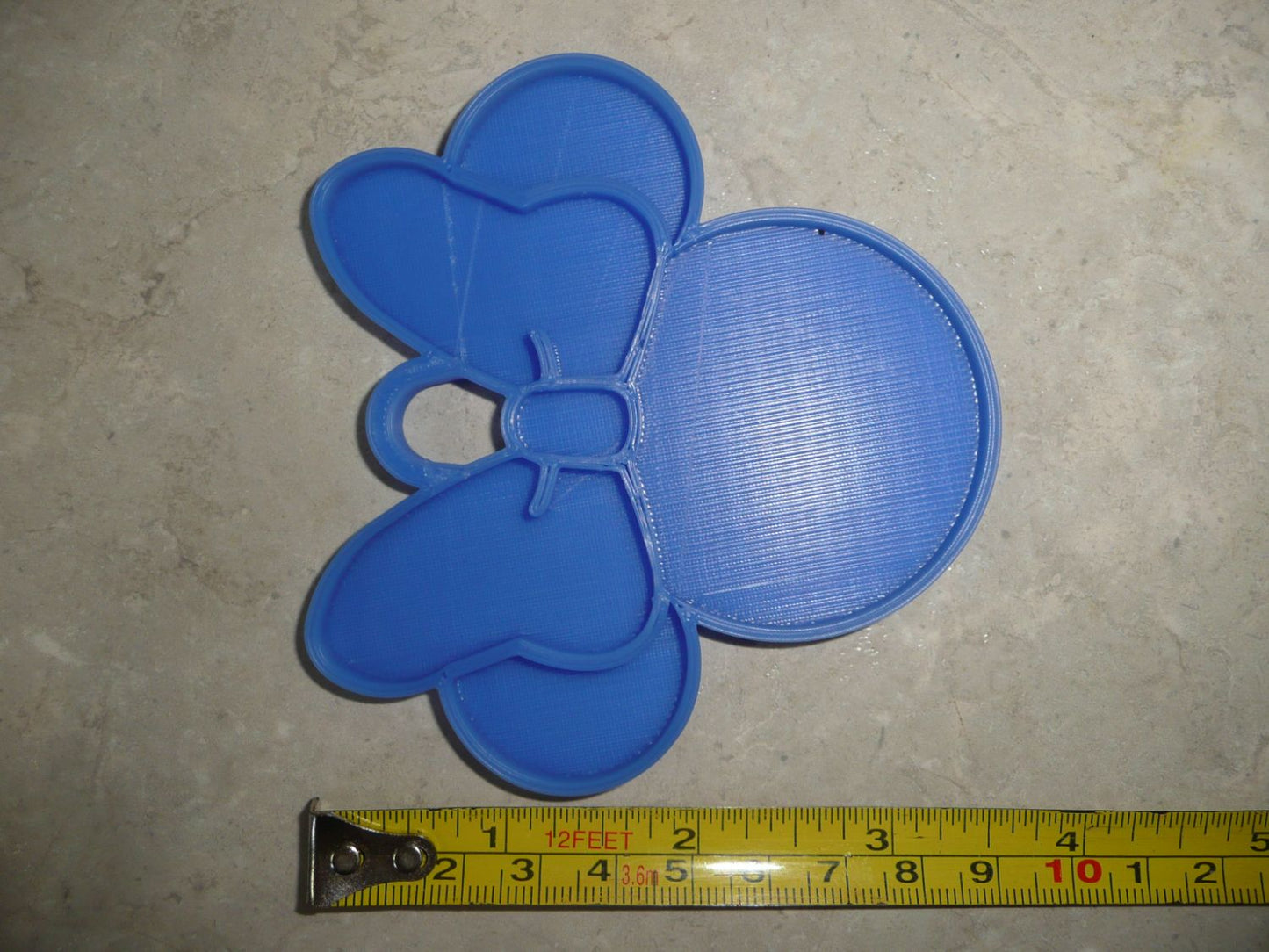Minnie Mouse Face Ears Shape Blue Christmas Ornament Made in USA PR4875