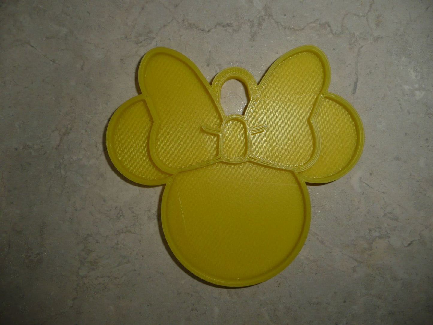 Minnie Mouse Face Ears Shape Yellow Christmas Ornament Made in USA PR4884