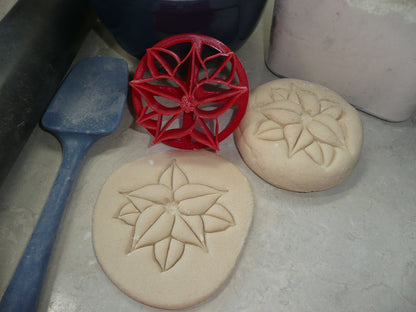 Poinsettia Mini Concha Cutter Mexican Sweet Bread Stamp Made in USA PR4894