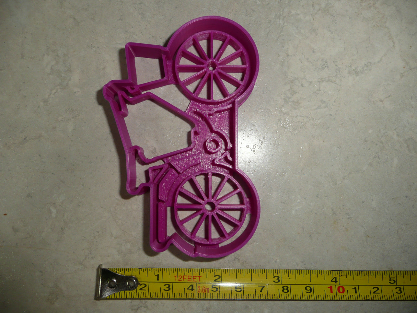 Vintage Retro Cruiser Bike Bicycle With Basket Cookie Cutter Made In USA PR4917