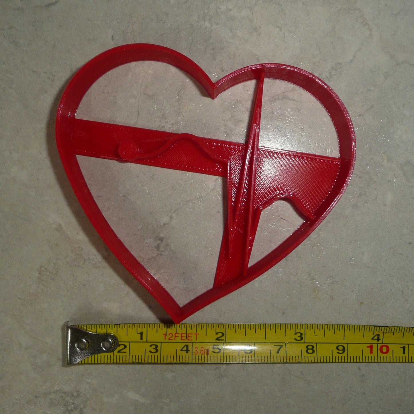 Heart with Heartbeat Detail Love Healthcare Cookie Cutter Made In USA PR4924