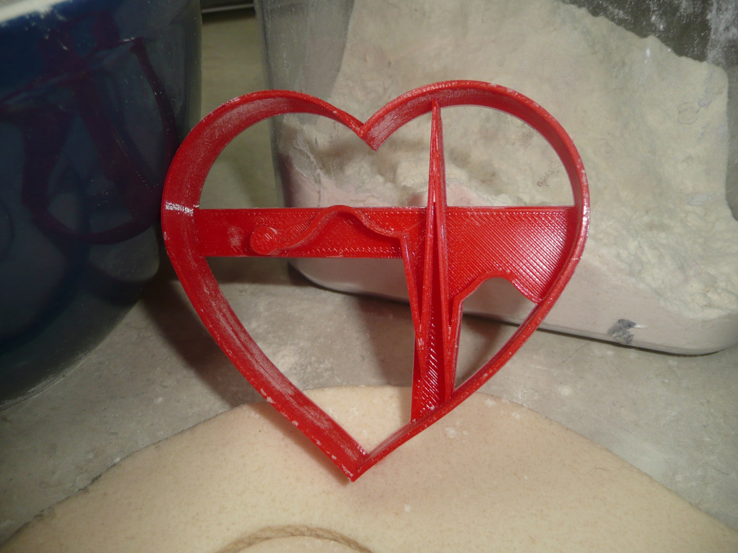 Heart with Heartbeat Detail Love Healthcare Cookie Cutter Made In USA PR4924