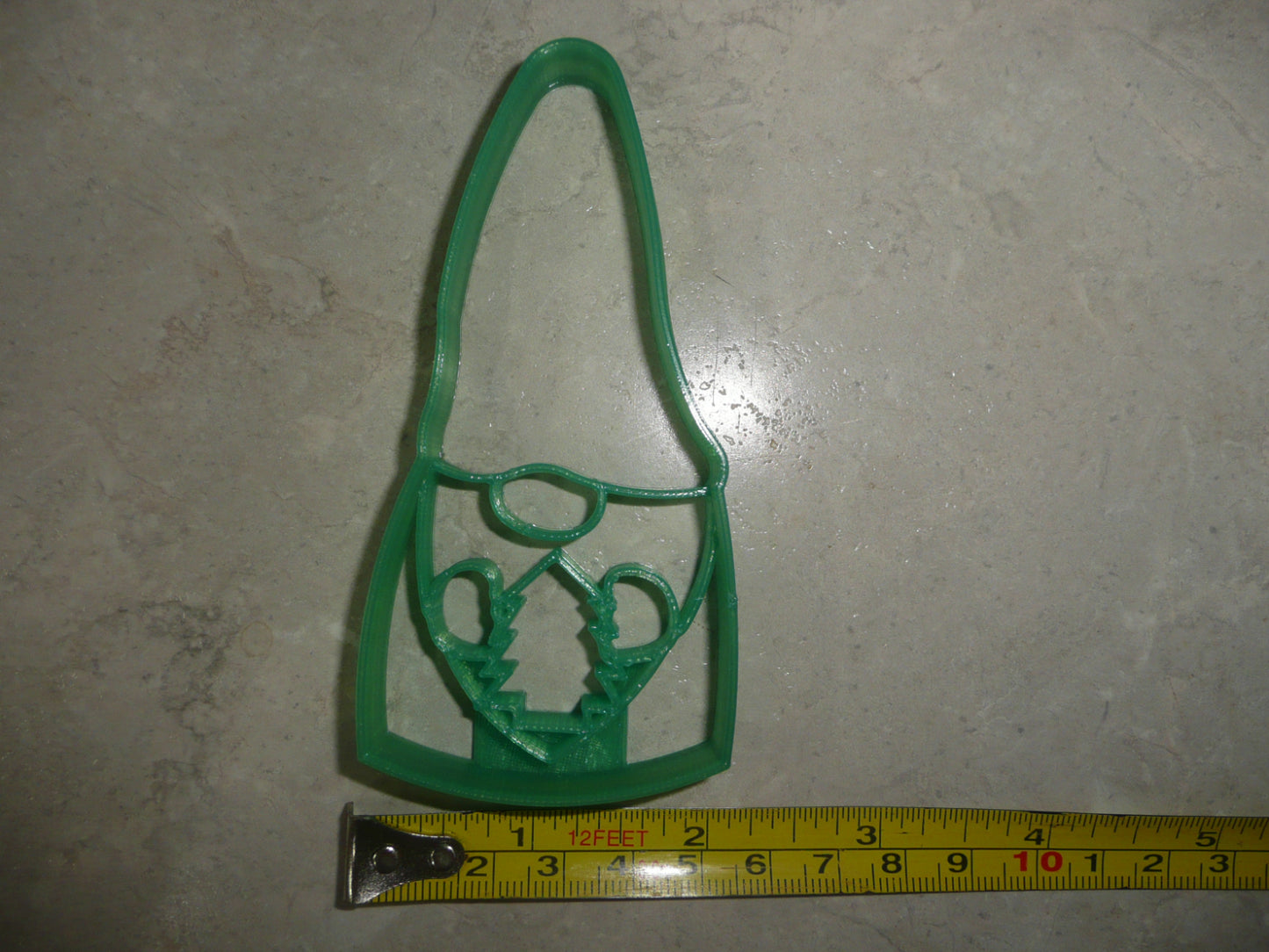 Garden Gnome Boy Holding Christmas Tree Cookie Cutter Made In USA PR4927