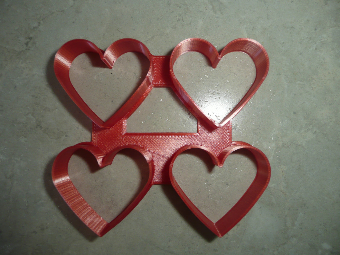 Multi Heart Shape 2x2 Grid 4 Outlines Total Cookie Cutter Made in USA PR4939