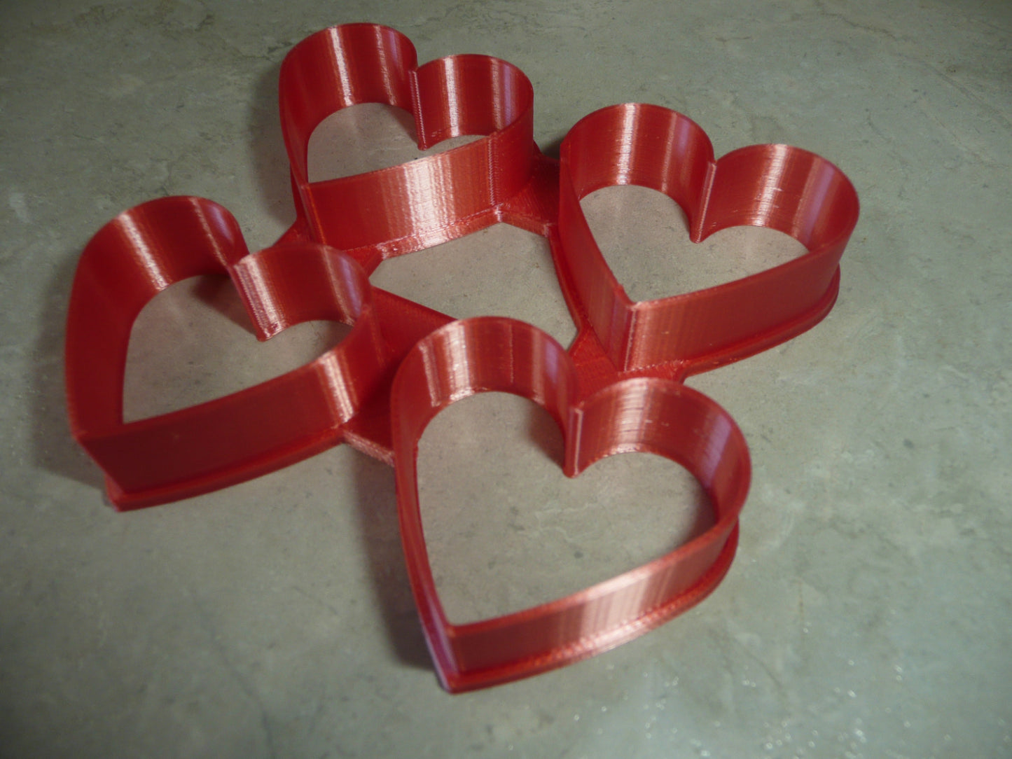 Multi Heart Shape 2x2 Grid 4 Outlines Total Cookie Cutter Made in USA PR4939