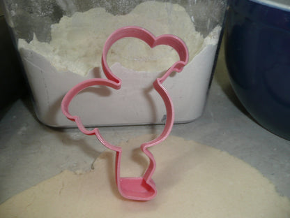 Flamingo On One Leg Pink Water Bird Outline Cookie Cutter Made In USA PR4966