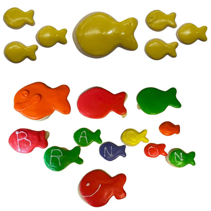 Yellow Goldfish Cracker 2.5 Inch Outline Cookie Cutter Made In USA PR4971