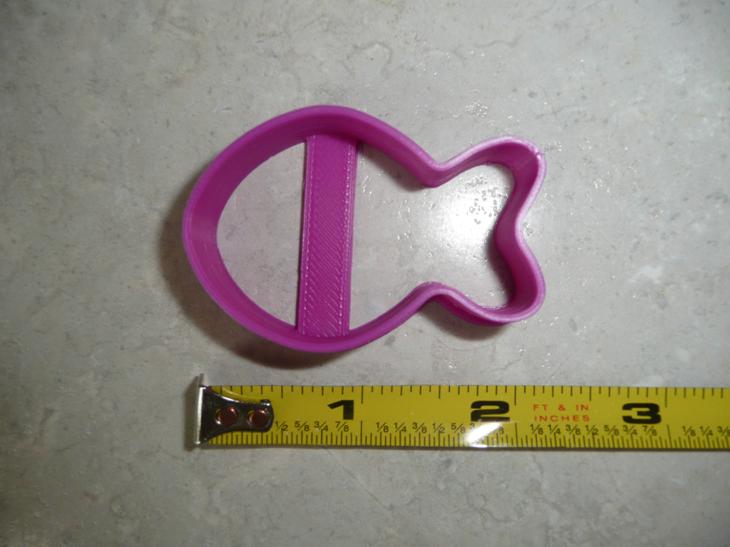Purple Goldfish Cracker 2 Inch Outline Cookie Cutter Made In USA PR4972
